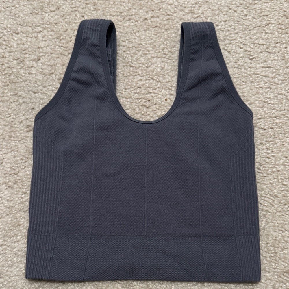 Gymshark Charcoal grey workout crop Top